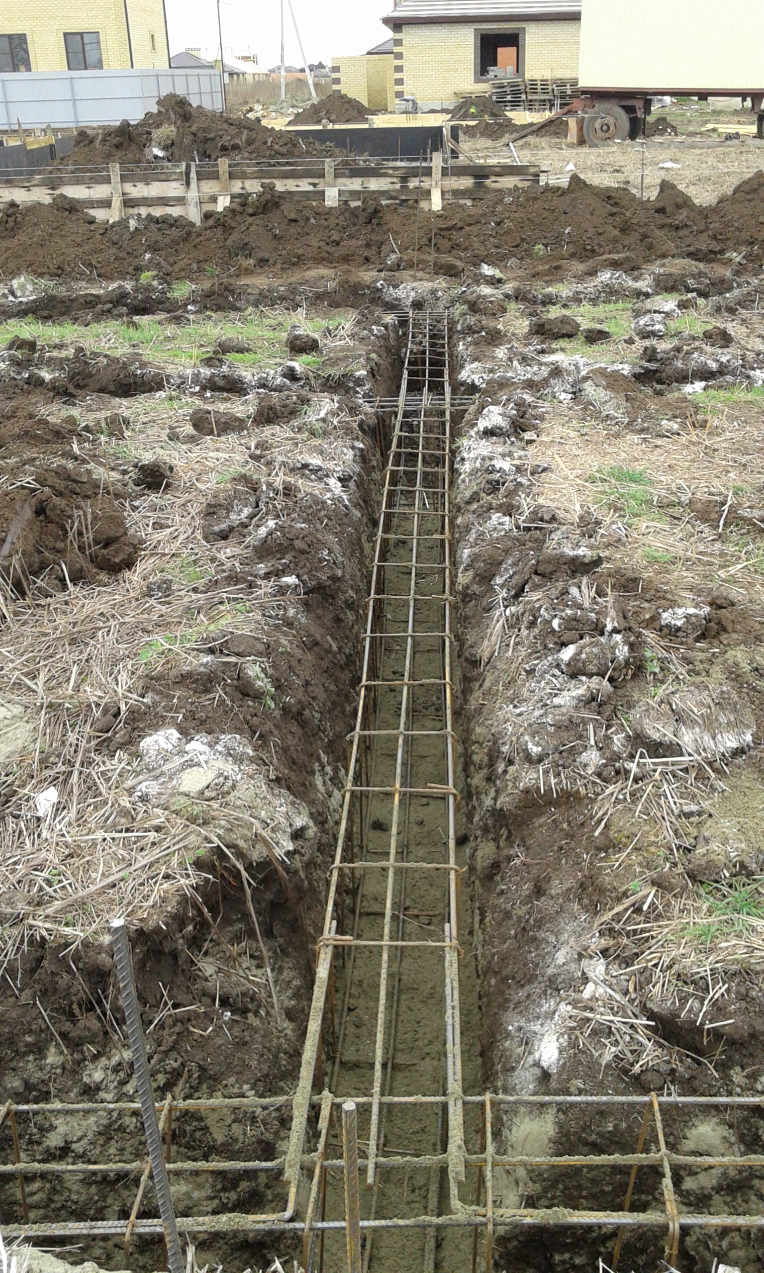 Армирование фундамента.